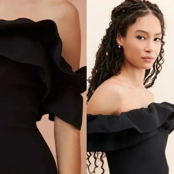 Anthropologie KEEPSAKE Off The Shoulder Ruffle Midi Dress Size 6 NWOT $250 - Picture 12 of 13